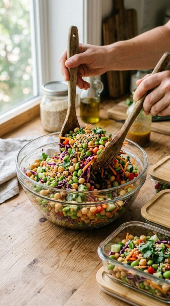 Chickpea Edamame Salad