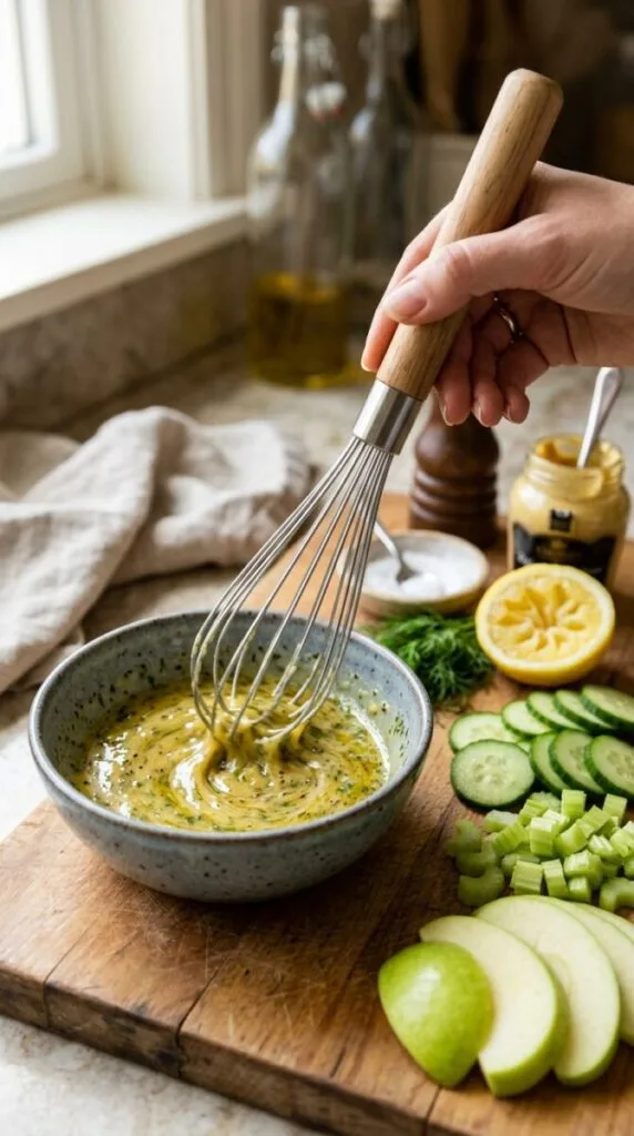 Simple Cucumber Celery Salad with Green Apple