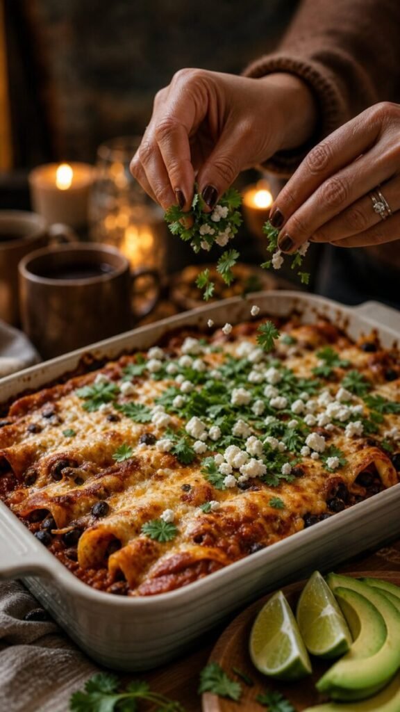 Sweet Potato & Black Bean Enchiladas for Cozy Nights
