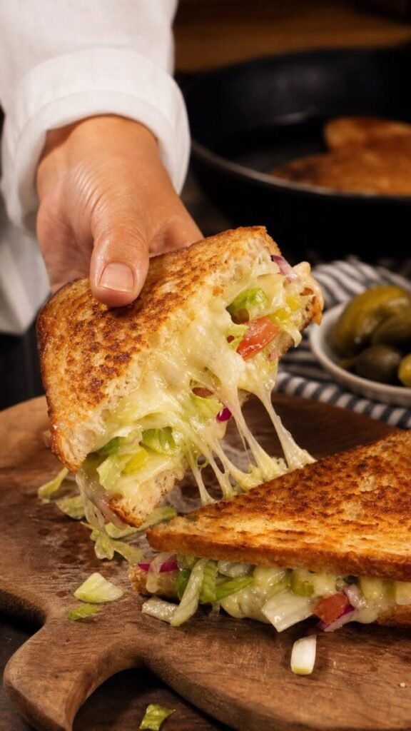 Viral Grinder Grilled Cheese Sandwich