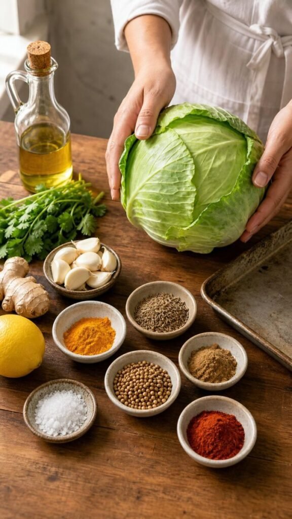 Oven-Baked Indian Cabbage
