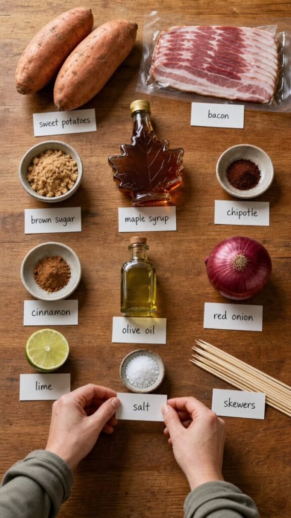 Sweet Potato and Bacon Skewers Recipe