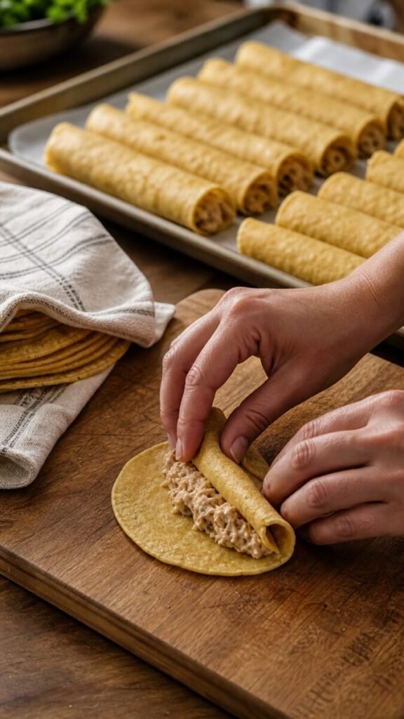 Crispy Chicken Taquitos