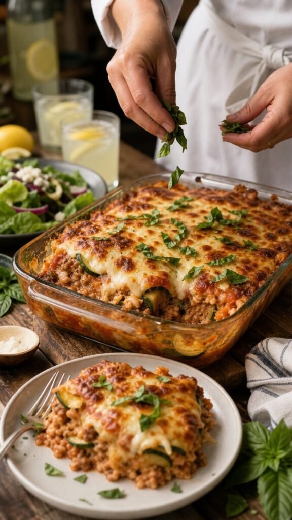 Ground Turkey Zucchini Casserole